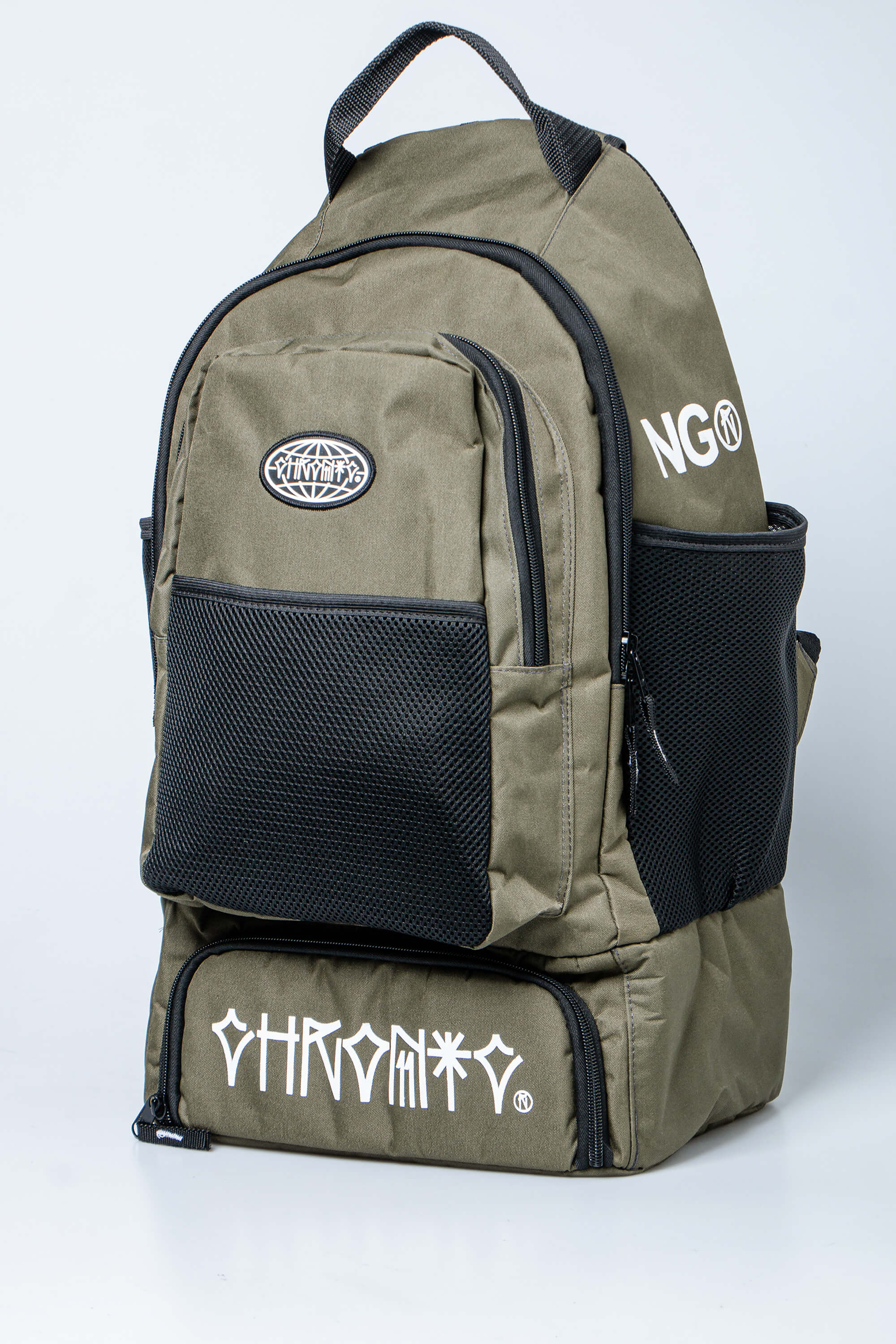 Mochila Chronic Verde Térmica com patch emborrachado frontal e bolso térmico