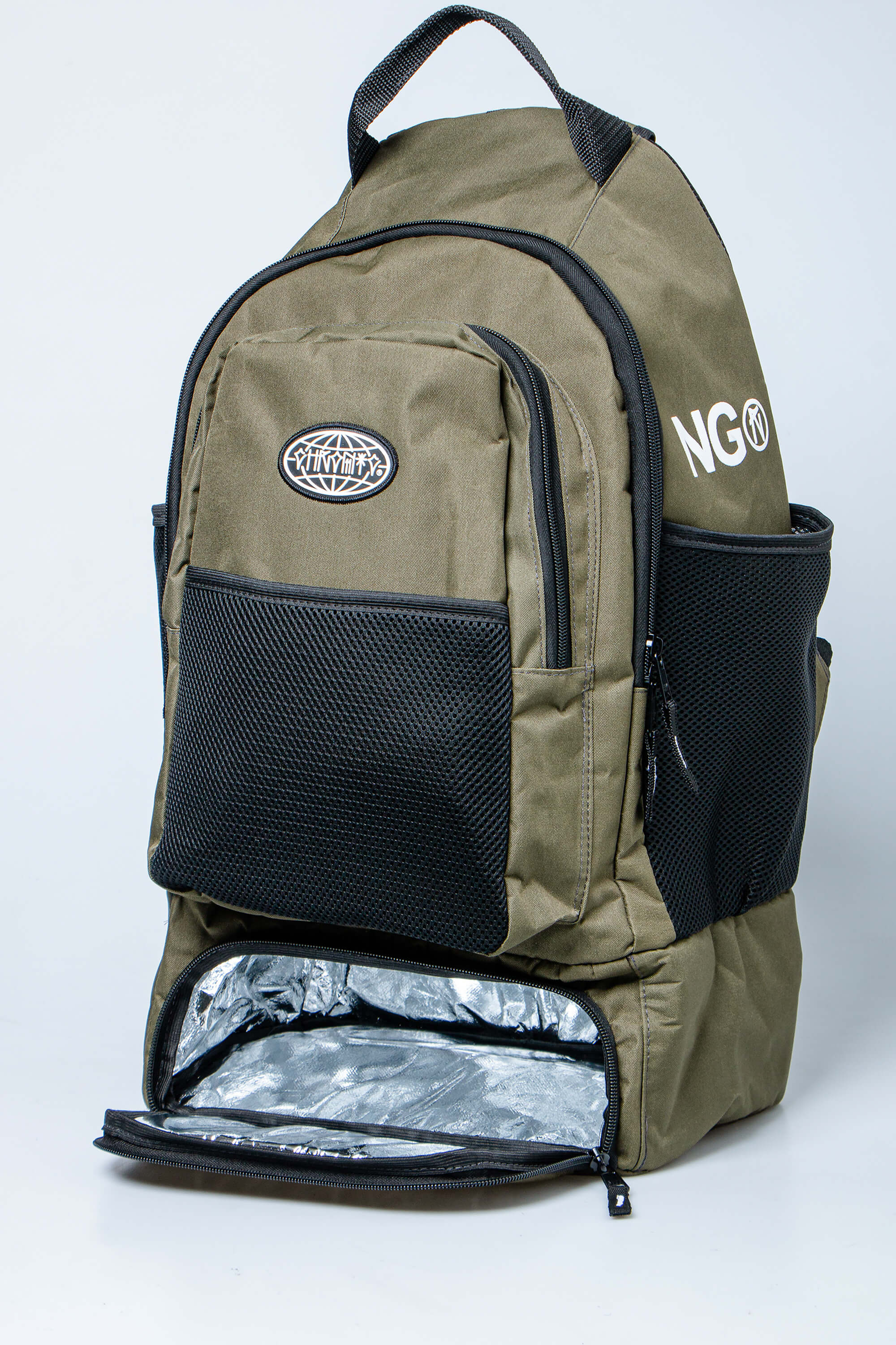 Mochila Chronic Verde — bolso térmico inferior aberto